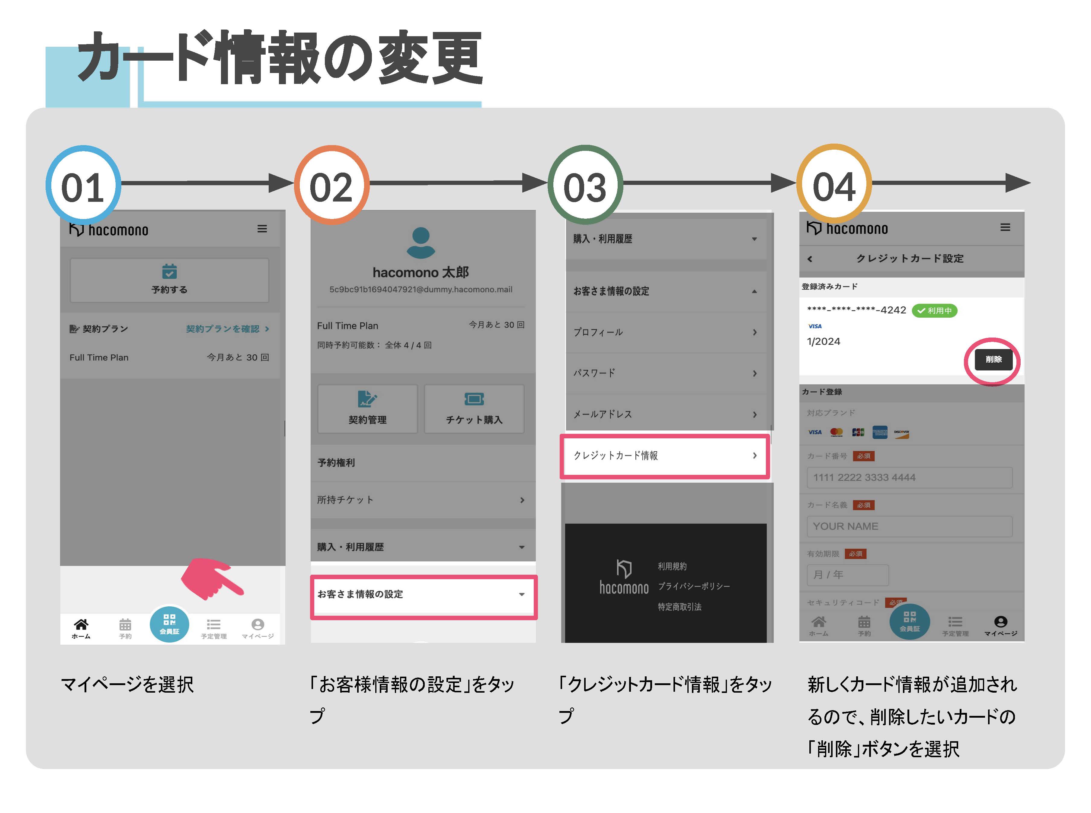 カード情報変更１ガイド